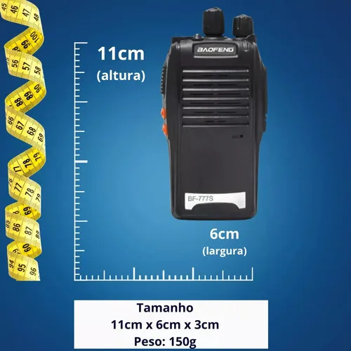 Imagem do produto Kit Par 2 Radio Baofeng 777s Walk Talk Comunicador 16 Canais