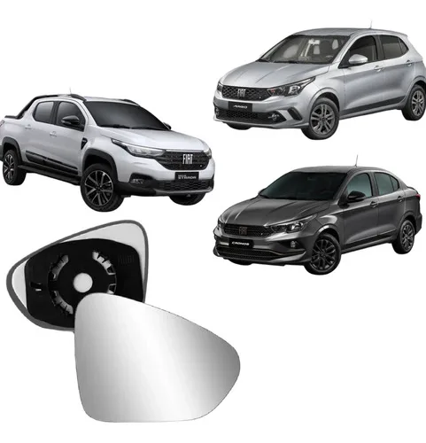 Lente Vidro Espelho Retrovisor Fiat Argo Cronos 2017 A 2024