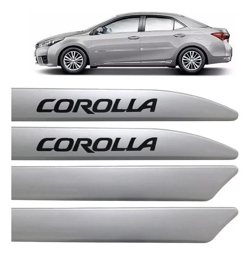 Jogo Friso Lateral Corolla 2018 2019 2020 Prata Super Nova