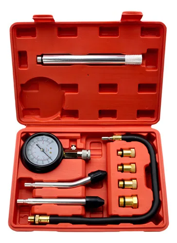 Medidor Compressão De Motor Teste De Cilindros 4 Adaptadores