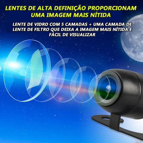 Imagem do produto Kit Tela Monitor Lcd 4,3 '' + Câmera De Ré Hd + Sensor De Ré