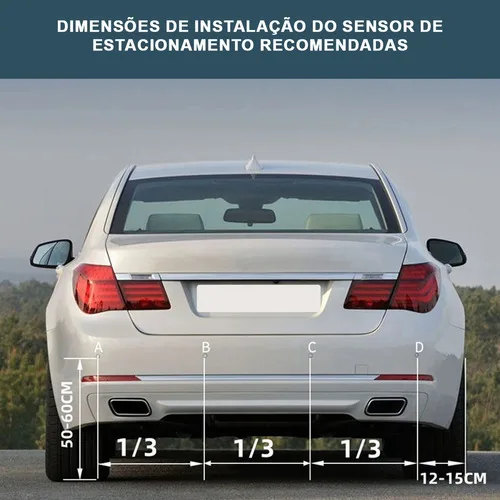 Imagem do produto Kit Tela Monitor Lcd 4,3 '' + Câmera De Ré Hd + Sensor De Ré