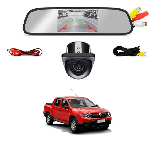 Kit Camera Retrovisor Renault Duster Oroch 2015 2016 2017