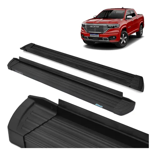 Estribo Slim Aluminio Preto Rampage Laramie Diesel 2023 2024