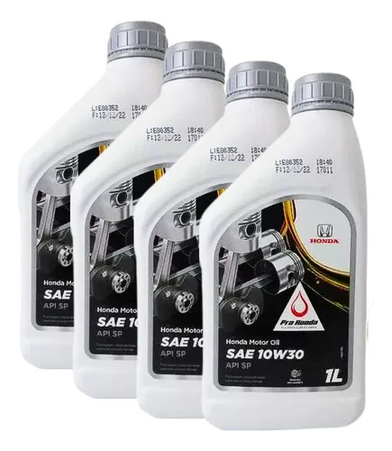 Kit 4 Óleo Motor Honda 10w30 Mineral Fit Crv City Accord