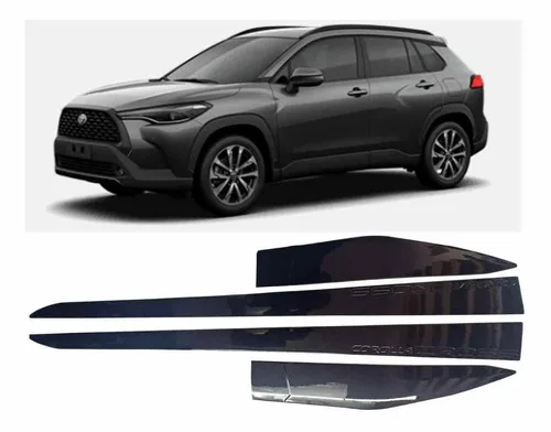Imagem do produto Jogo Friso Lateral Corolla Cross Cinza Granito Cor Original