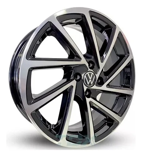 Rodas R-seven Voyage Gol Aro 15 4x100 (jogo) + Bicos Cor Preto Diamantado
