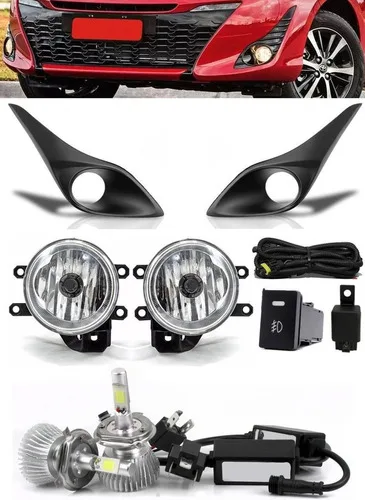 Kit Farol Milha Toyota Yaris 2019 A 2022 + Super Led