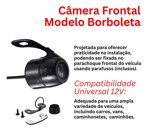 Imagem do produto Monitor Lcd Van Caminhão Ônibus Câmera Ré Frontal 12v-24v Cor Preto