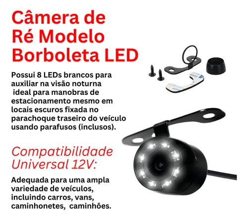 Imagem do produto Monitor Lcd Van Caminhão Ônibus Câmera Ré Frontal 12v-24v Cor Preto