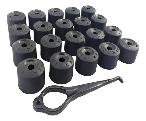 Kit 20 Capa Parafuso Roda Vw Golf Polo Nivus Tcros Jetta Fox