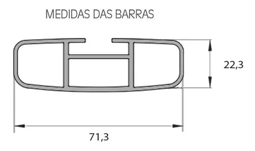 Imagem do produto Rack Travessa Larga Preto Eqmax T-cross 2019/2025