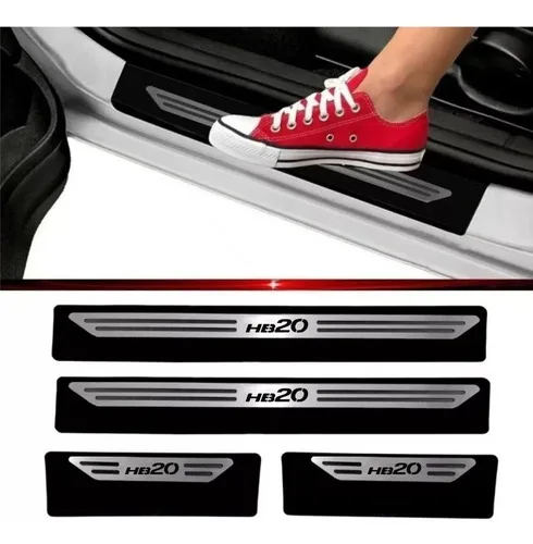 Imagem do produto Soleiras Proteção De Porta Premium Aço Inox Automotivo
