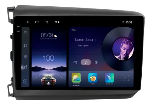 Multimidia Adak Iplay G2 Honda Civic G9 2012 A 2016 64gb 9'
