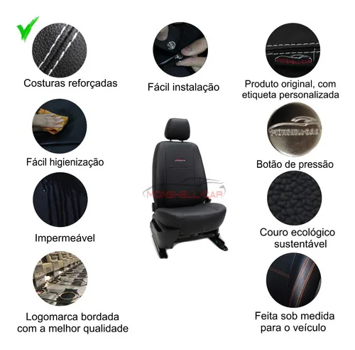 Imagem do produto Capas De Bancos Automotivos Carro Couro P/ Hyundai Creta