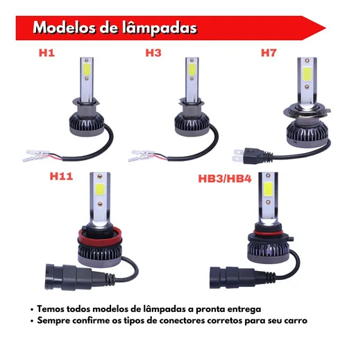 Imagem do produto Kit Ultra Led Nano Mini 22000 Lumens 6500k Alto Baixo Milha
