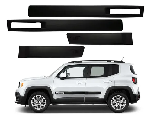 Borrachão Friso Lateral Jeep Renegade 2022 Ate 2025 Preto