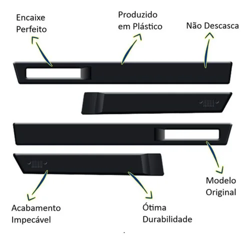 Imagem do produto Borrachão Friso Lateral Jeep Renegade 2022 Ate 2025 Preto