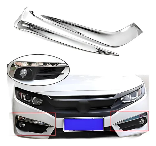 Moldura Aplique Farol Auxiliar Milha Honda Civic 2017 A 2020