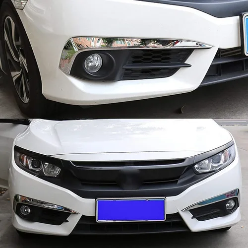 Imagem do produto Moldura Aplique Farol Auxiliar Milha Honda Civic 2017 A 2020