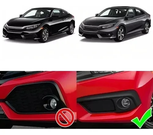 Imagem do produto Moldura Aplique Farol Auxiliar Milha Honda Civic 2017 A 2020