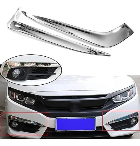Imagem do produto Moldura Aplique Farol Auxiliar Milha Honda Civic 2017 A 2020