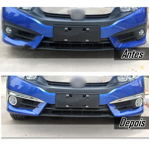 Imagem do produto Moldura Aplique Farol Auxiliar Milha Honda Civic 2017 A 2020