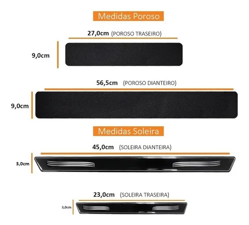 Imagem do produto Kit Soleira Ecosport 2013 2014 Á 2017 2018 2019 2020 - Preto
