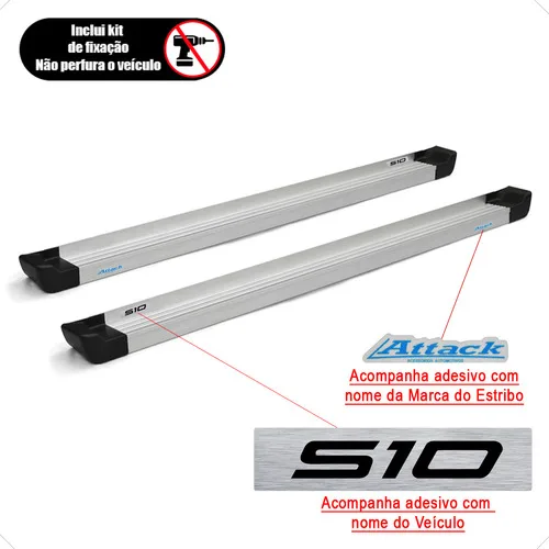 Imagem do produto Estribo S10 Cabine Dupla 2012 2013 2014 2015 Prime Natural
