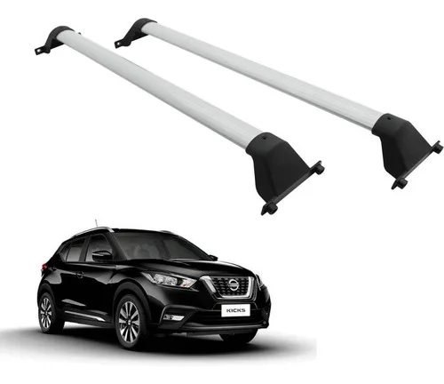 Travessa Rack De Teto Nissan Kicks 2017 A 2020 Bepo Prata