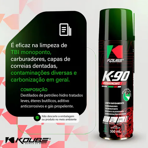 Imagem do produto Descarbonizante K90 Slow Drying Tbi Carburador Protetores