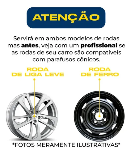 Imagem do produto Jogo 20 Parafusos Cromado Roda Jeep Renegade E Compass