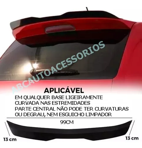 Imagem do produto Aerofólio Universal Autocolante Acrilico Black Piano Hatch