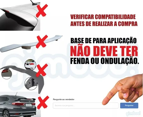 Imagem do produto Aerofólio Universal Autocolante Acrilico Black Piano Hatch