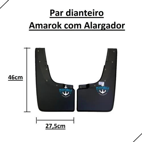 Imagem do produto Jogo Apara Barro Amarok 2012 A 2020 Com Alargador 4 Peças
