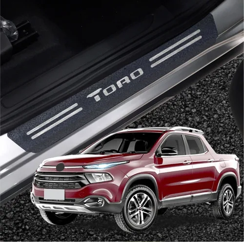 Soleira 8 Peças Fiat Toro Cor Aço Escovado