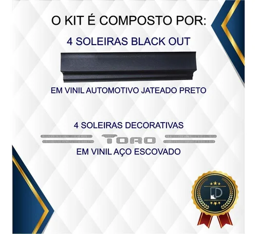 Imagem do produto Soleira 8 Peças Fiat Toro Cor Aço Escovado