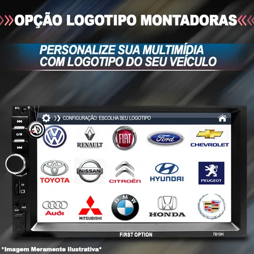 Imagem do produto Kit Central Multimídia Dvd Esp. Android iPhone + Moldura Câm