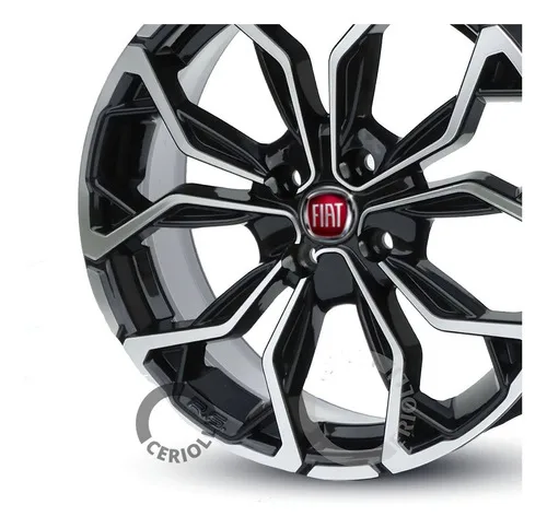 Imagem do produto Rodas Aro 14 Fiat 4x98 Palio Strada Siena M16 / 4 Rodas Cor Preto Diamante 4x98