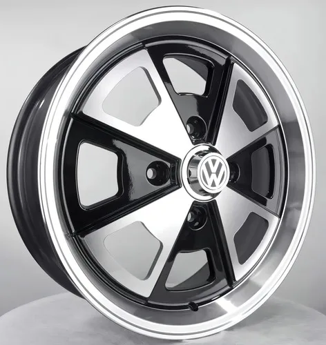 Rodas Porsche 914 Aro 15x6 4x130 (jogo) + Bicos Cor Preto Com Diamantado