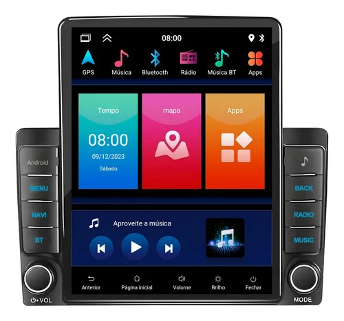 Central Multimidia Tesla 9,7 2gb 32gb Carplay Android Auto
