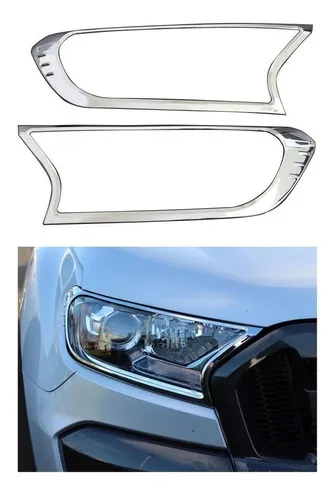 Aplique Farol Cromado Ford Ranger 2017 2023 Xl Xls Xlt T7 T8