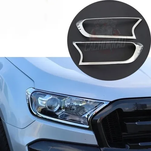 Imagem do produto Aplique Farol Cromado Ford Ranger 2017 2023 Xl Xls Xlt T7 T8