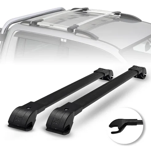 Par Rack Travessa Bagageiro De Teto Preto 100% Aluminio Carr