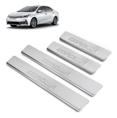 Soleira Inox Cromada Alto Relevo Promoção Corolla 2019 2020