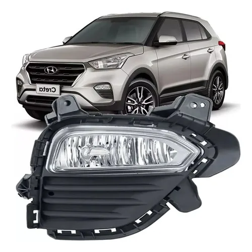 Farol Milha Com Moldura Creta 2017 2018 2019 Esquerdo