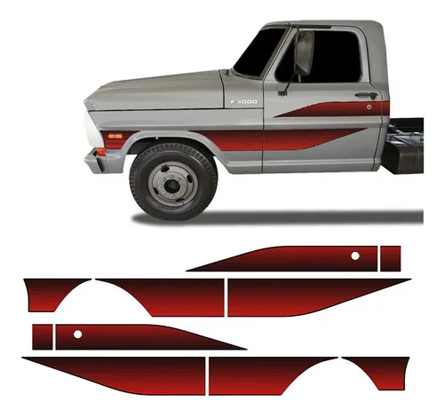 Kit Faixas Adesivos F4000 1989 1990 1991 1992 Vermelho Azul Cor Vermelho