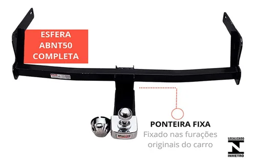 Imagem do produto Engate Reboque Rabicho Fixo Renault Duster 2011 A 2020 710kg