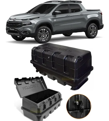 Caixa Bau De Cacamba Motobul 140l Universal Fiat Toro