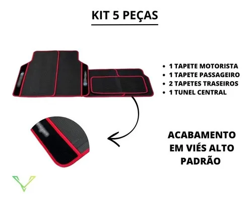 Imagem do produto Jg Tapete Automotivo Carro Borracha Para Volkswagen 5 Peças